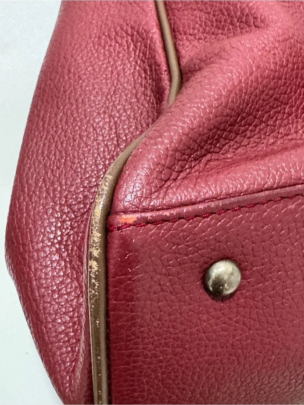 Vintage 90s Y2K Albero red pebbled leather  convertible backpack sling bag